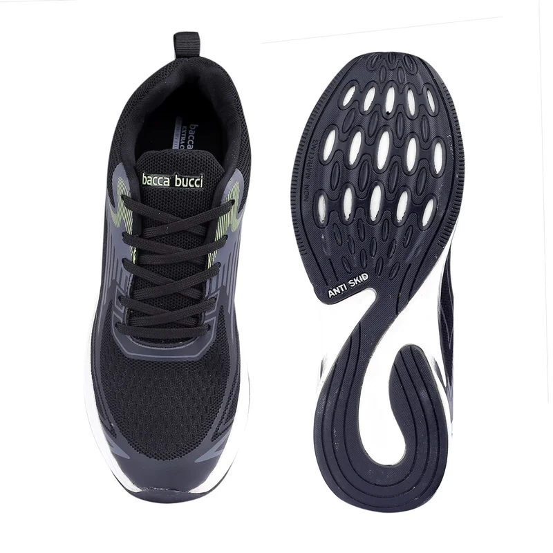 Bacca Bucci Black Carbon High Abrasion Rubber Outsole Shoes for Men | Best Price UAE